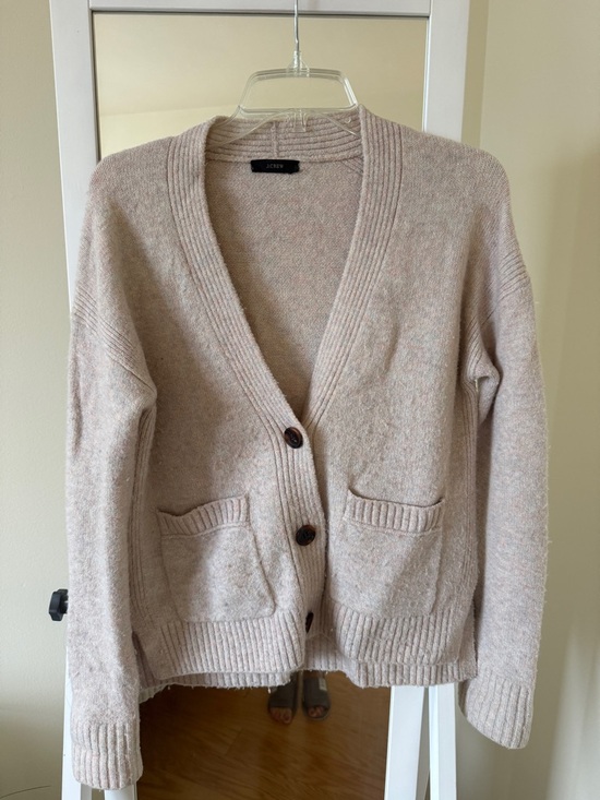J. Crew Sweaters - J. Crew Light Cream Button-Front Knit Cardigan